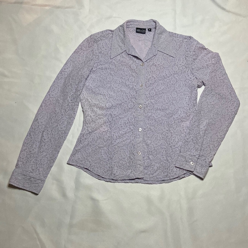 Purple button down